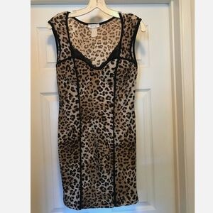 January 7 bodycon animal print dress/tunic/nightie - Junior Size L